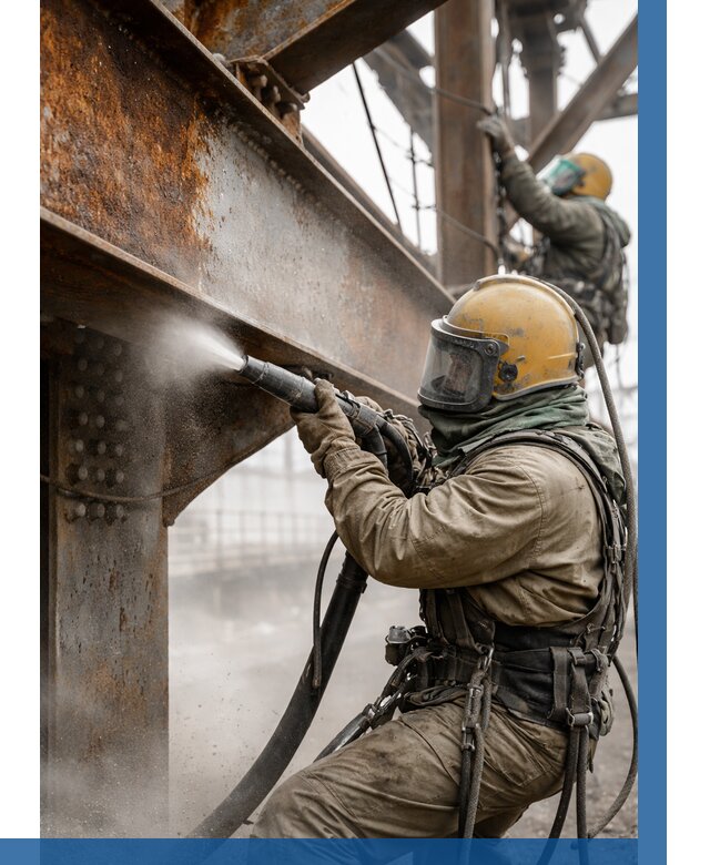 Пескоструйная очистка металлоконструкций в Карпинске по 616 р.  ВЫСОТНИК-Кпн