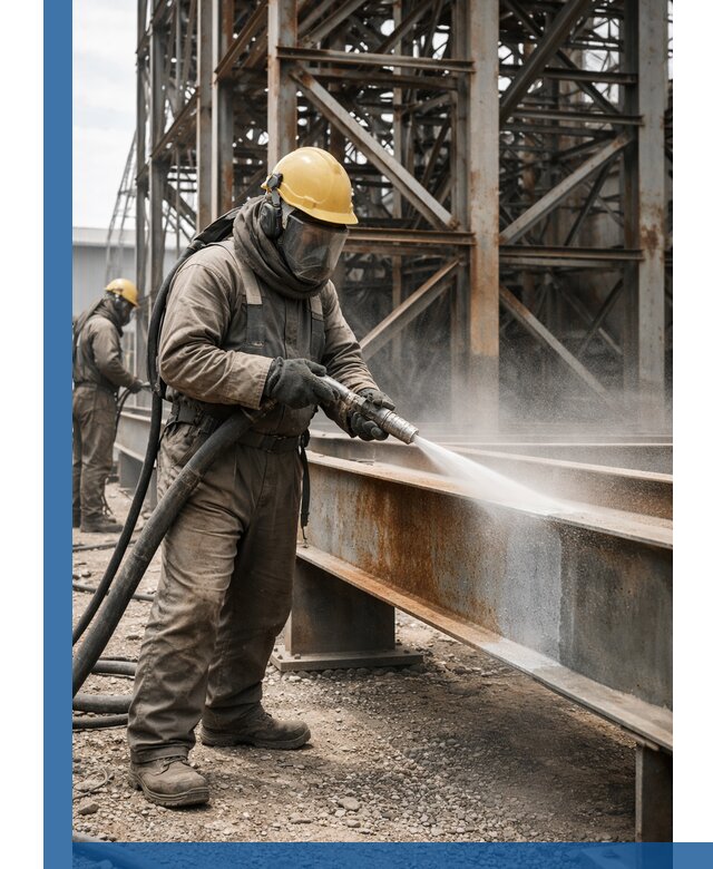 Пескоструйная очистка металлоконструкций в Карпинске промышленная