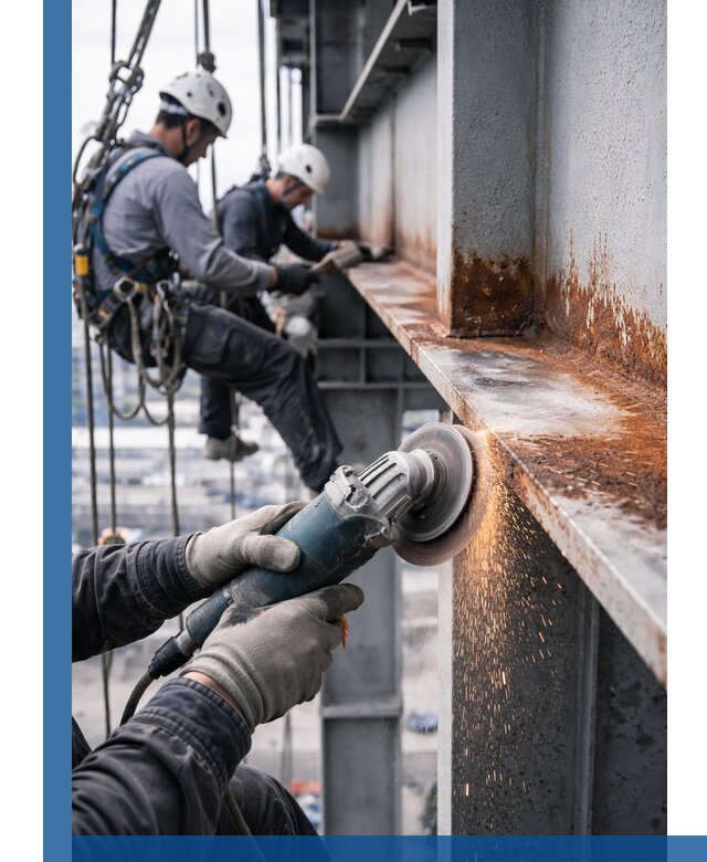 Зачистка металла от ржавчины и подготовка поверхностей в Карпинске