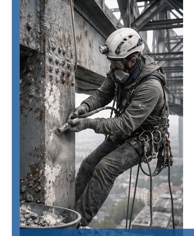 Удаление старой краски с металлических конструкций в Карпинске