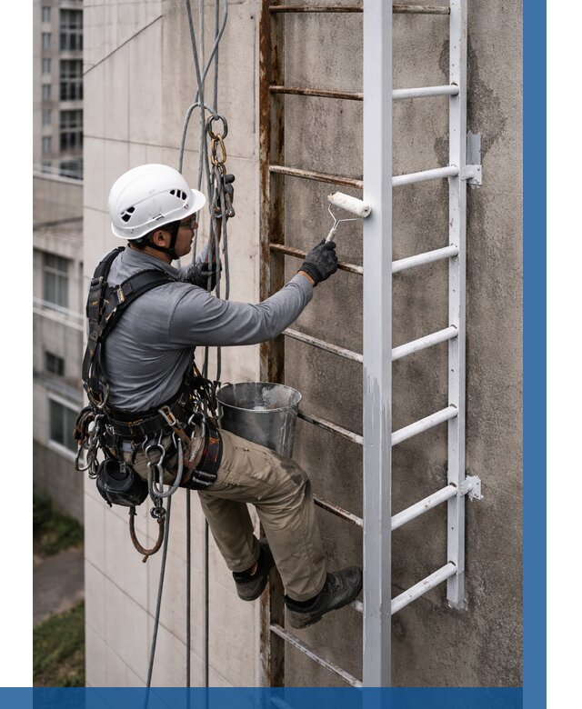 Покраска пожарных лестниц в Карпинске от 4621 р. | ВЫСОТНИК-Кпн