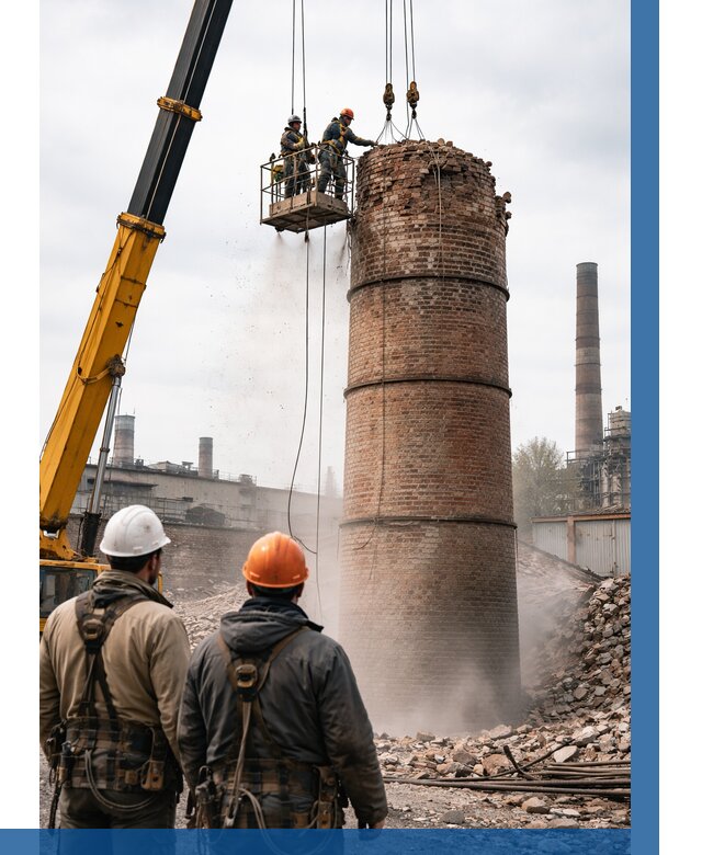 Демонтаж дымовой трубы в Карпинске от 92412 р. | ВЫСОТНИК-Кпн, смета