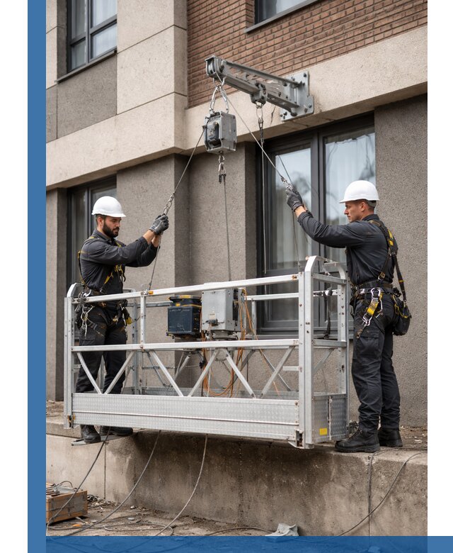 Монтаж и подъем фасадной люльки в Карпинске с гарантией безопасности