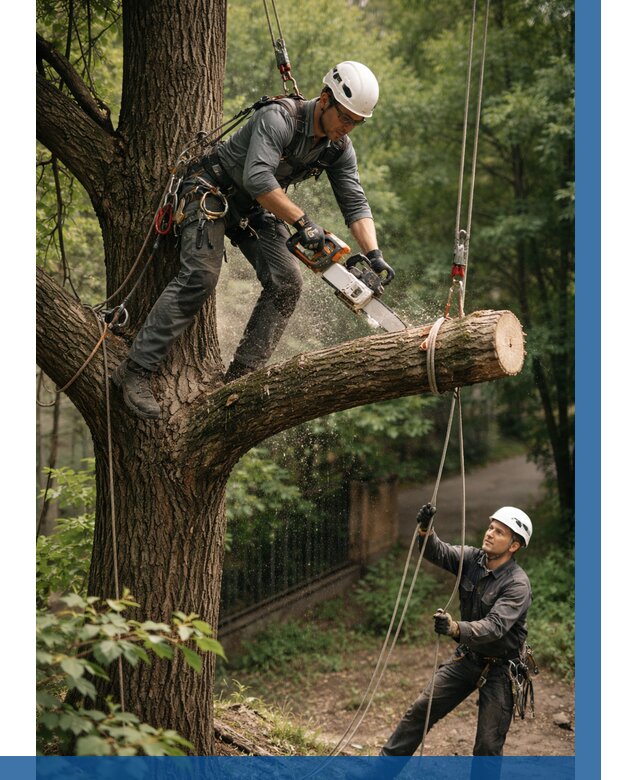 Спил деревьев альпинистами в Карпинске от 8214 р. | ВЫСОТНИК-Кпн