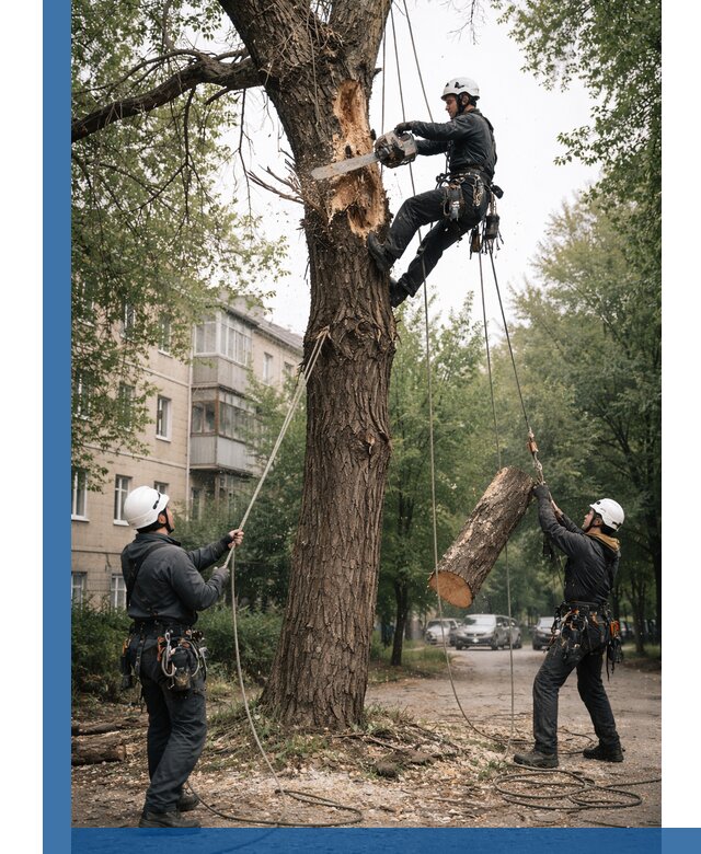 Срочное удаление аварийных деревьев в Карпинске с гарантией безопасности