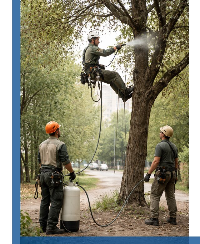 Обработка деревьев от вредителей в Карпинске профессиональная защита