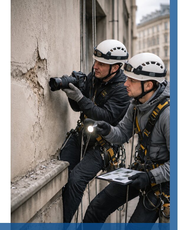 Фотофиксация дефектов фасада в Карпинске от 4621 р. | ВЫСОТНИК-Кпн