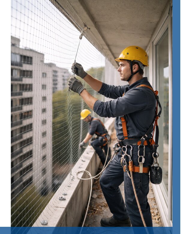 Монтаж сетки от птиц в Карпинске от 4621 р. | ВЫСОТНИК-Кпн