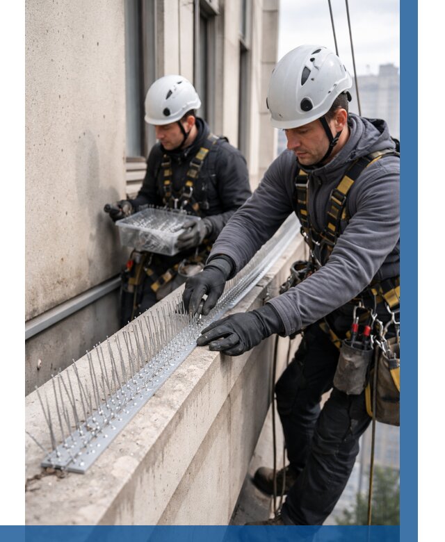 Установка шипов от птиц в Карпинске от 873 р. | ВЫСОТНИК-Кпн